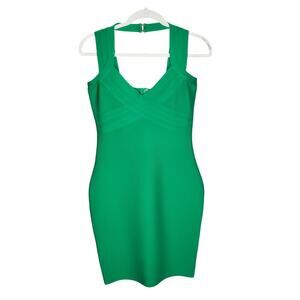 Siena Green Bandage Bodycon Mini Dress Size 6 Sleeveless
